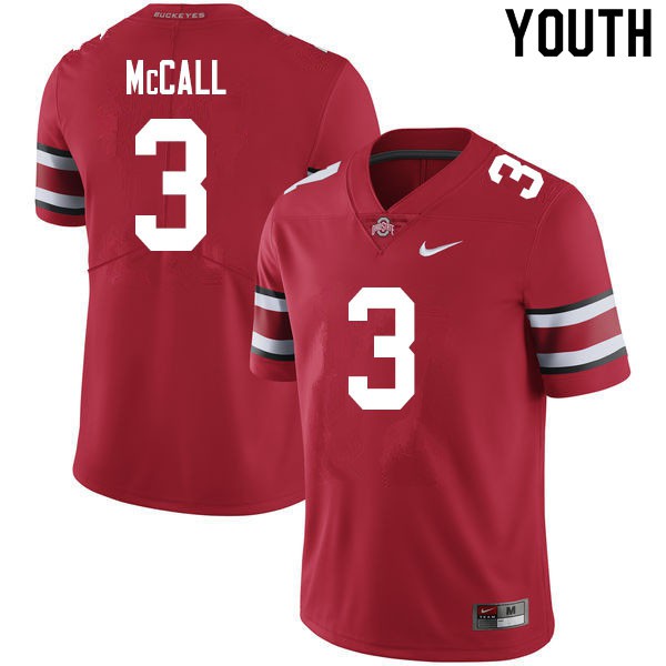 Ohio State Buckeyes #3 Demario McCall Youth NCAA Jersey Scarlet OSU85717
